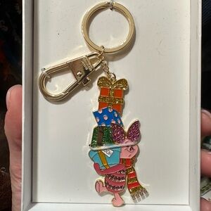 Disney BaubleBar Glitter Piglet Holiday Keychain